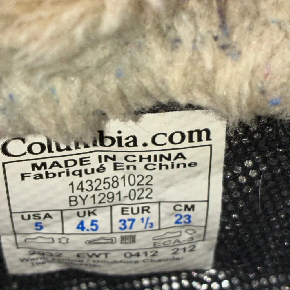 Columbia Omni-Heat Winter Boots Grey Pink Faux Fur Suede‎ Snow Boots Womens